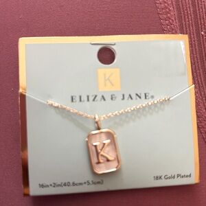 Gold Plated Initial Pendant Necklace